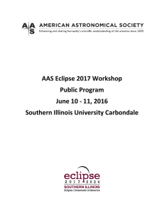 AAS Eclipse 2017 Workshop Public Program June 10