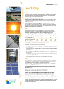 Solar Energy - Wollondilly Shire Council