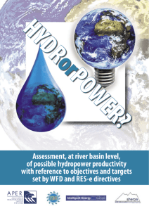 Assessment, at river basin level, of possible hydropower productivity
