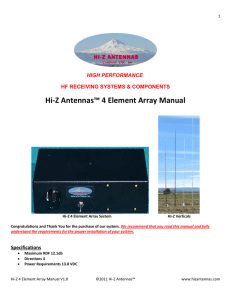 Hi-Z Antennas™ 4 Element Array Manual