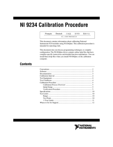 NI 9234 Calibration Procedure