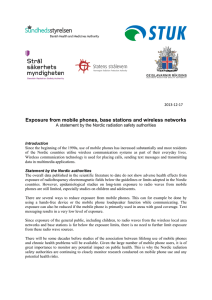 Exposure from mobile phones, base stations and wireless networks