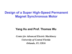 High-Speed Permanent Magnet Synchronous Motor Close Loop