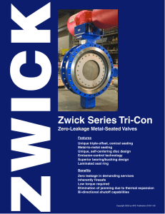 Zwick Series Tri-Con - Ryan Specialty Valve Products
