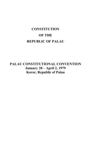 CONSTITUTION OF THE REPUBLIC OF PALAU PALAU