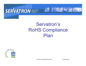 Servatron`s RoHS Compliance Process