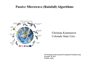Passive Microwave (Rainfall) Algorithms