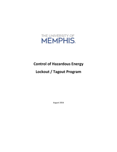 Lockout/Tagout Program - University of Memphis
