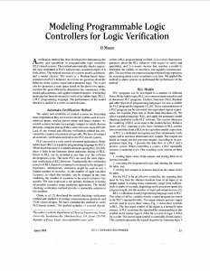Modeling programmable logic controllers for logic verification