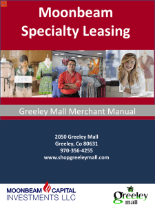 Tenant Manual - Greeley Mall