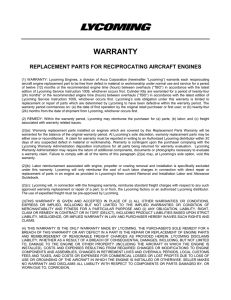 warranty - Lycoming