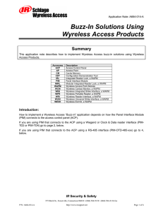 Buzz-In Solutions Using Wyreless Access Products
