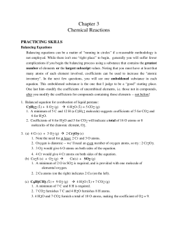 Ap Chemistry Equations By Type Chapter 3 Chemical Reactions