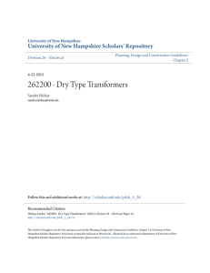 262200 - Dry Type Transformers - University of New Hampshire
