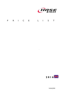 2016 Retail Price List