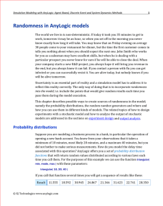 Randomness in AnyLogic models