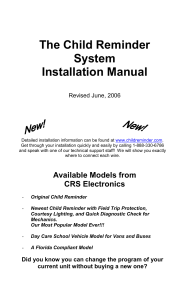 The Child Reminder System Installation Manual
