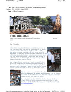 the bridge - East Falls Development Corporation