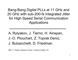 Bang-Bang Digital PLLs at 11 GHz and 20 GHz with sub-200