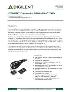 JTAG-HS2™ Programming Cable for Xilinx FPGAs Overview