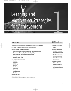 Learning and Motivation Strategies for Achievement
