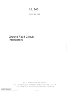 UL 943 Ground-Fault Circuit