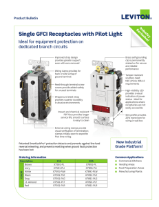 Single GFCI Receptacles with Pilot Light