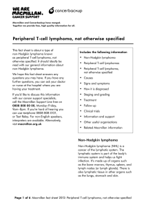 Peripheral T-cell lymphoma, not otherwise specified