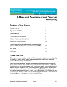 Chapter 5 - Repeated Assessment and Progress Monitoring