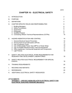 chapter 16 – electrical safety
