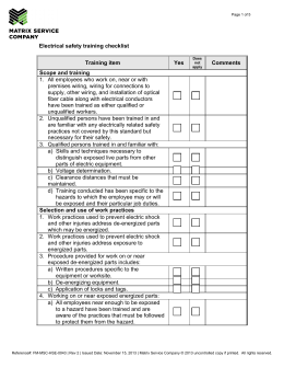 Nfpa 70e Risk Assessment Template Work At Tank Farm 2 Electricians Risk Assessment Template Nfpa 70e Risk Assessment Template