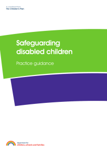 Safeguarding disabled children: practice guidance