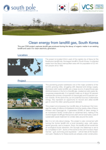Clean energy from landfill gas, South Korea