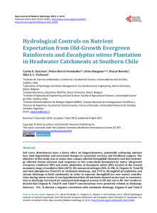 Hydrological Controls on Nutrient Exportation from Old