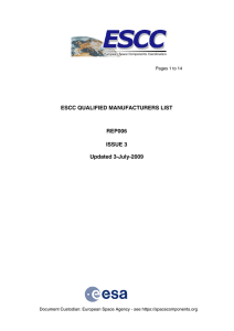 ESCC QUALIFIED MANUFACTURERS LIST REP006