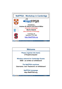NetFPGA - University of Cambridge