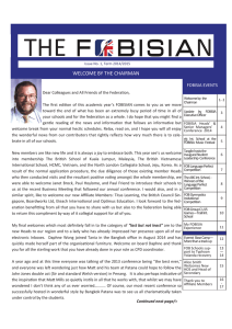 FOBISIAN Newsletter, Term 1, 2014-2015