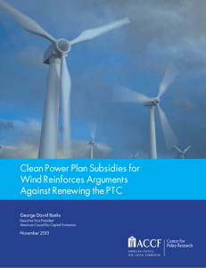 Clean Power Plan Subsidies for Wind Reinforces