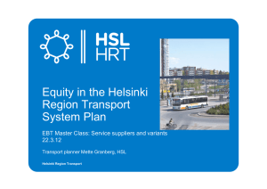 Equity in the Helsinki Region Transport System Plan