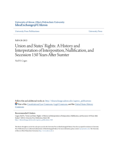 Union and States` Rights: A History and