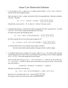 Gauss` Law Homework Solutions