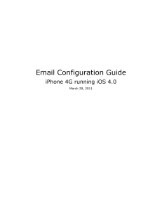 Mobile Device Email Configuration