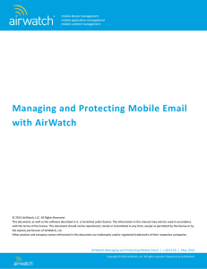 AirWatch Managing and Protecting Mobile Email