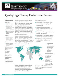 QualityLogic Overview brochure