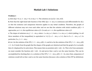 Matlab Lab 1 Solutions