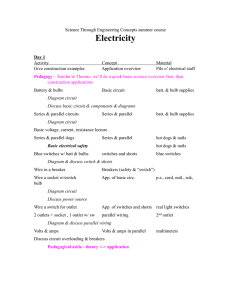Electricity Topic Outline