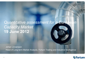 Quantitative assessment for an European Capacity Market