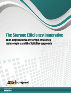 The Storage Efficiency Imperative