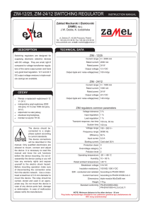 zim-12/25, zim-24/12 switching regulator instruction manual