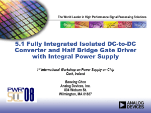 Fully integrated isolated dc-dc converters and isolated half bridge